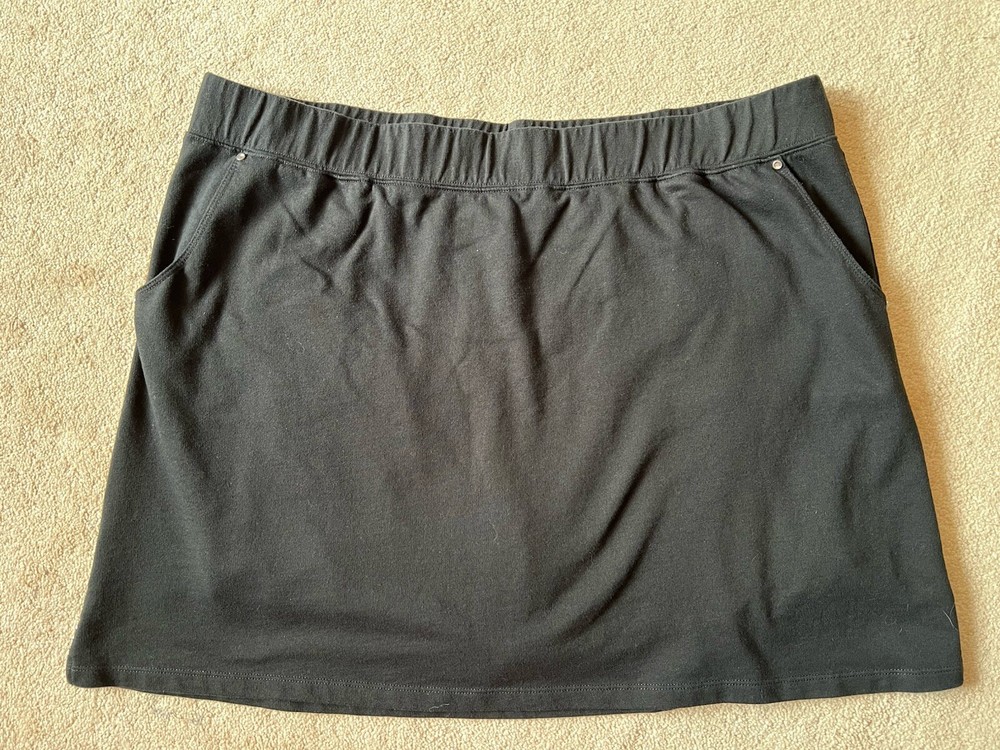 SKIRT / SKORT - Quacker Factory - Black - Knit - Above Knee - 2X