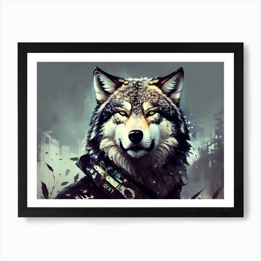 Wolf art 16 Art Print Framed Wall Art Poster Canvas Print Picture