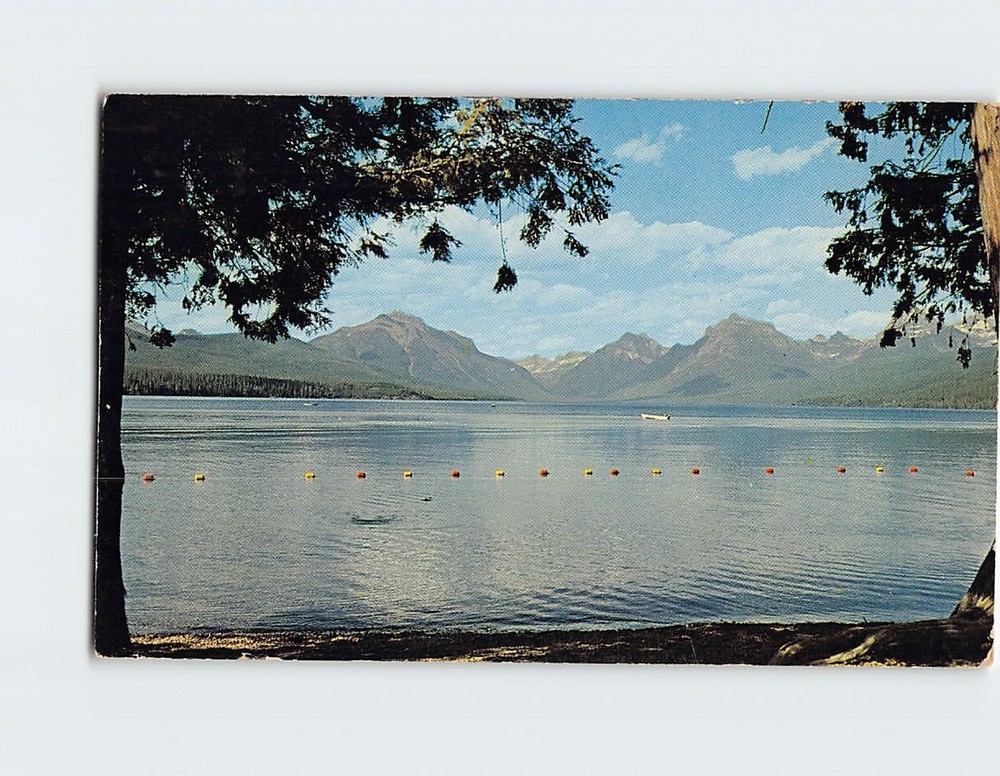 Postcard Lake McDonald & reflections Glacier National Park Montana