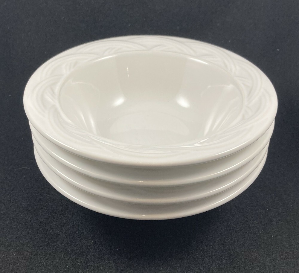 Pfaltzgraff Acadia 6.5in White Cereal Bowls Set of 4 Discontinued-image