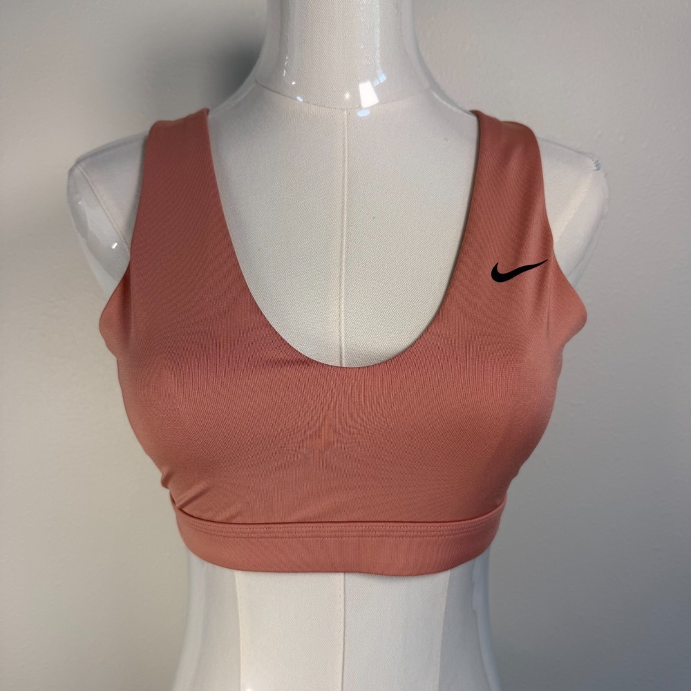Nike Dri-FIT Sports Bra Women’s Medium Pink Strappy Back Stretch