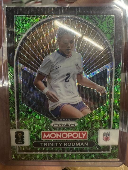 Trinity Rodman 2026 Monopoly FIFA World Cup Prizm Gold Green USWNT  #94