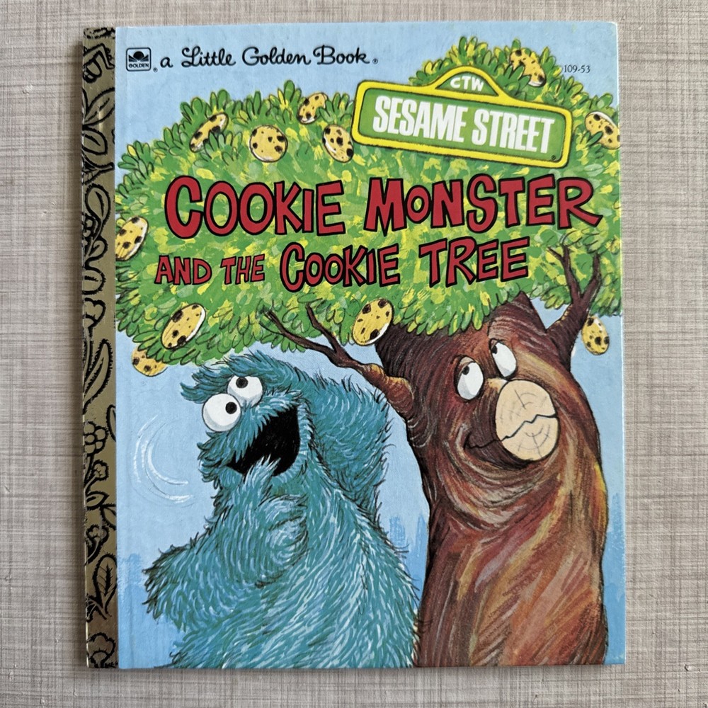 Cookie Monster & the Cookie Tree Little Golden Book 1977 VTG Sesame Street