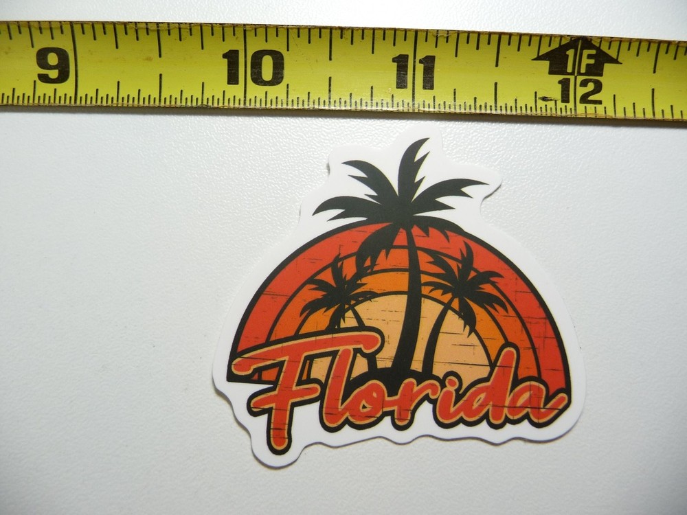Florida Sunset Palm Trees Decal Sticker for Travel Lovers
