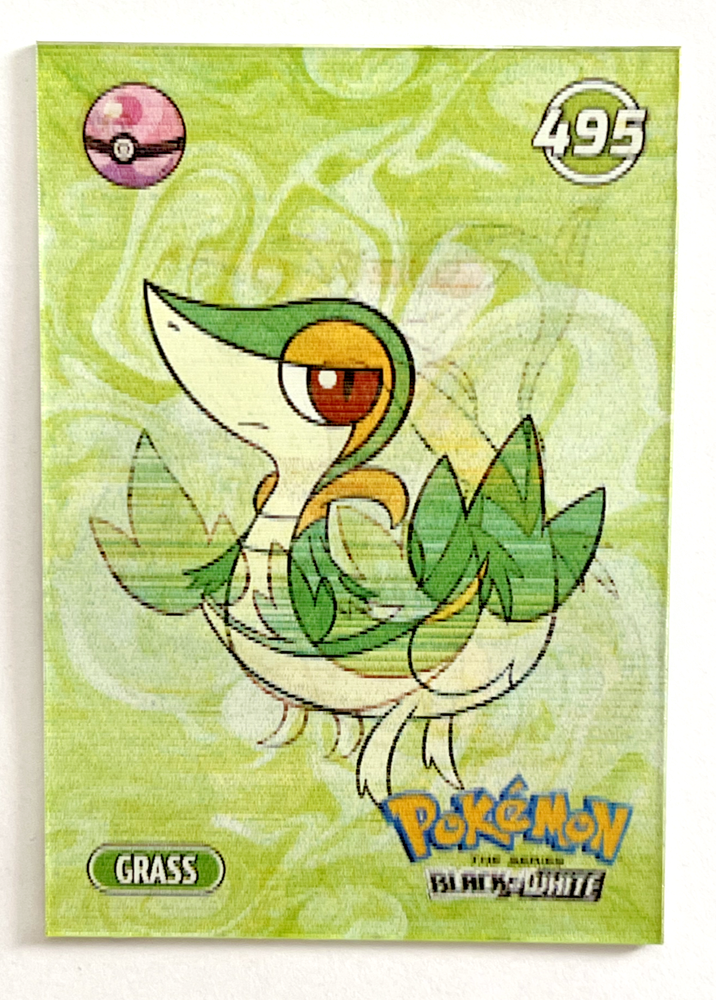 2024 POKEMON 3D Galactic Card #13 SNIVY SERVINE SERPERIOR Peru Lenticular
