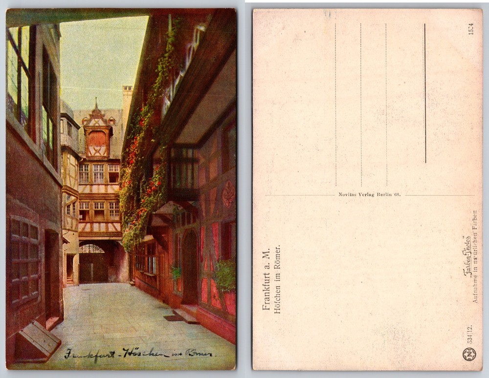 Frankfurt Am Main Historic Street Scene Postcard