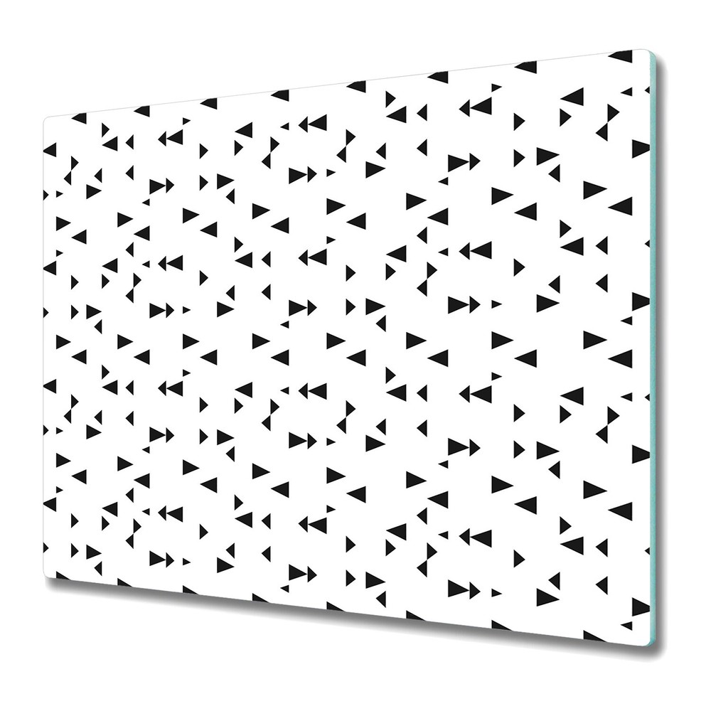 Glass Chopping Board Triangle regular shapes geometric scandinavian style 60x52