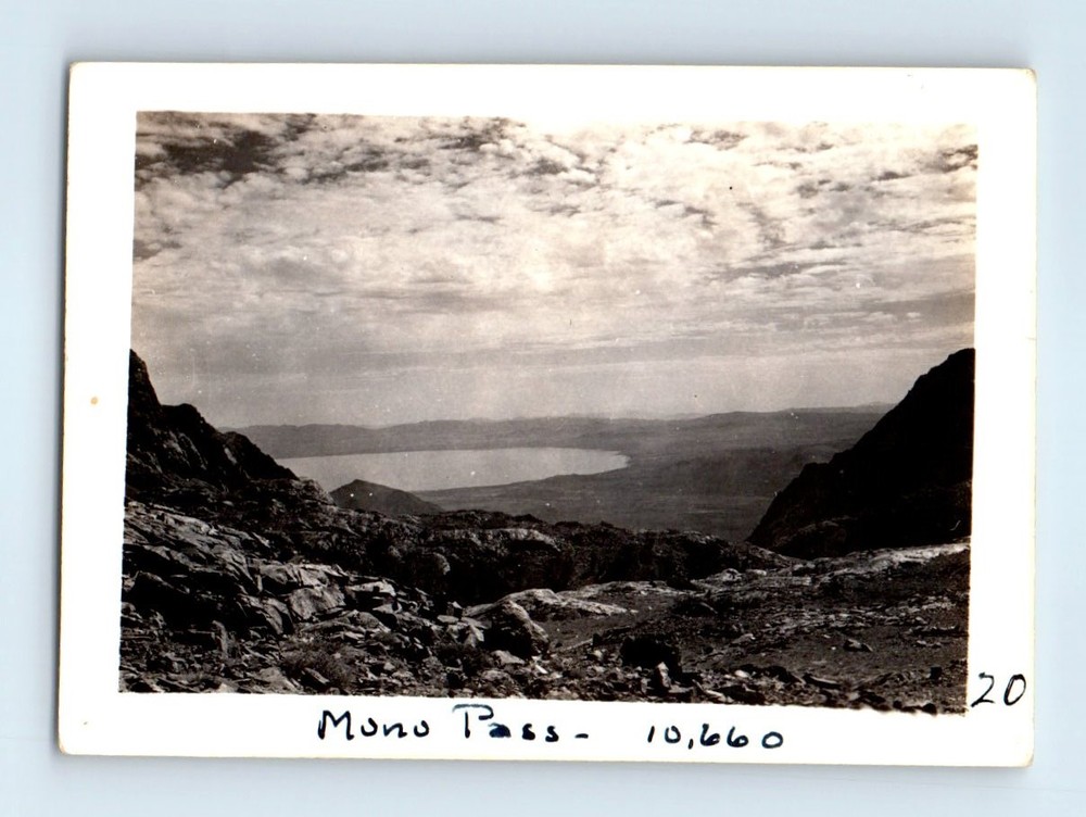 Old Vintage Photo MONO PASS CALIFORNIA MOUNTAIN LANDSCAPE LAKE SNAPSHOT PIC