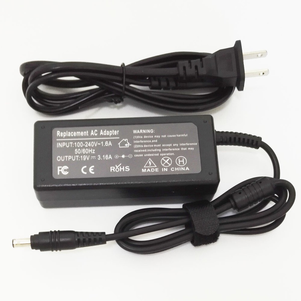 New 19V 3.16A 60W AC Adapter Power For SAMSUNG AP04214-UV Laptop Charger + Cord-image