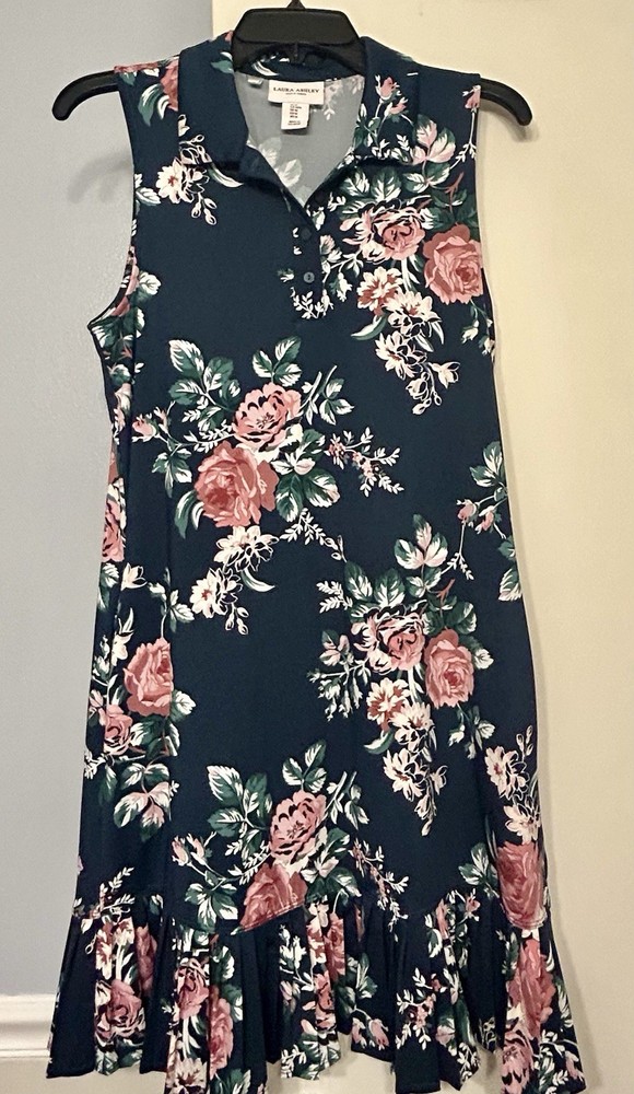 Laura Ashley Women's Golf and Tennis Dress Floral Size Medium Pockets Stretch