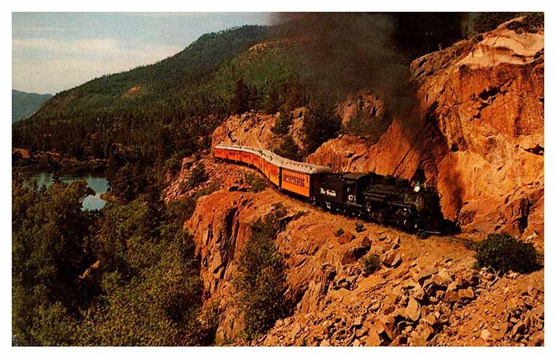 Postcard TRAIN SCENE Silverton Colorado CO m/09 AT1807
