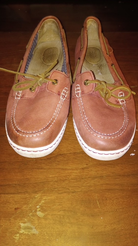 Brown Leather Men's Boat Shoes Lace-Up Casual