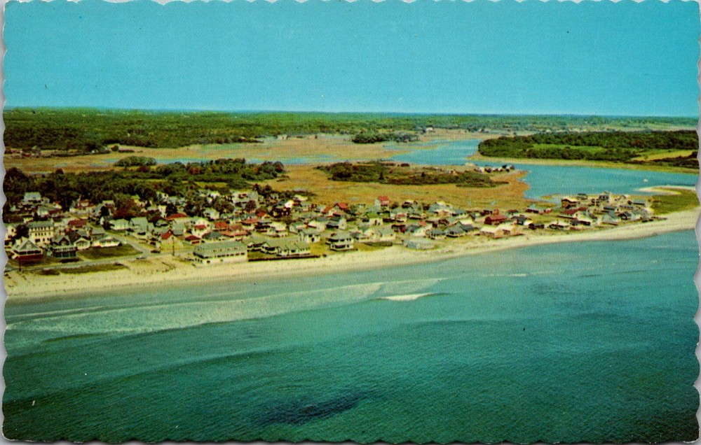 Aerial View Higgins Beach, Scarboro ME Vintage Postcard F13