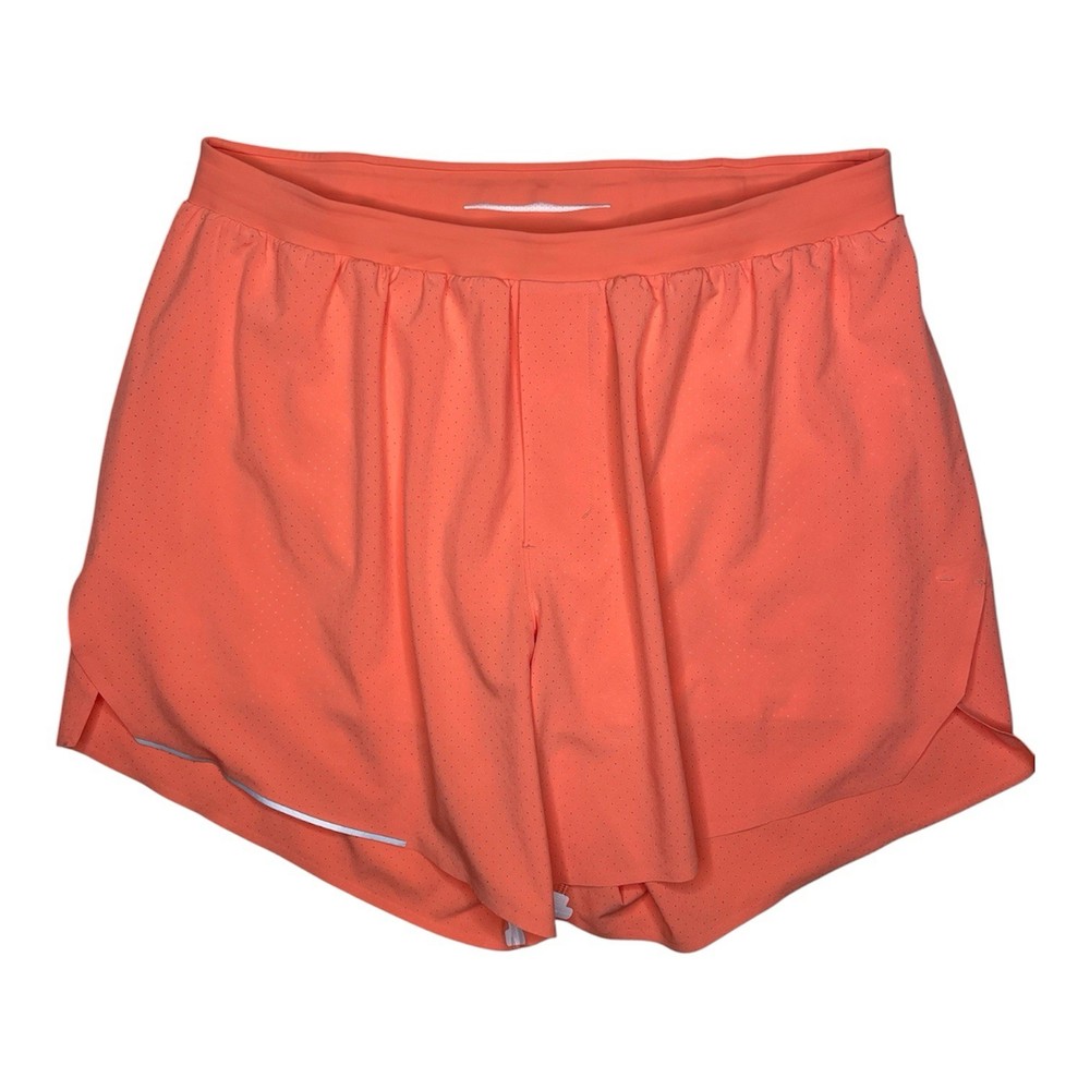 Lululemon Shorts Mens Large Orange Fast & Free Lined 6