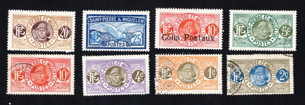 St.Pierre and Miquelon 1909-17 group of stamps MH/MNG/used CV=15$
