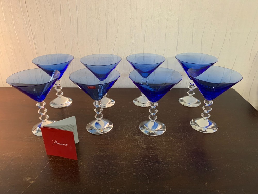 4 Light Blue Coupe Vega Martini Crystal From BACCARAT (Price Per Unit)