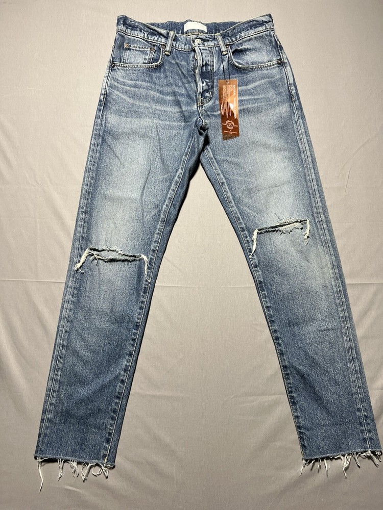 Moussy Vintage Blue Light Wash Distressed Skinny Jeans Size 28