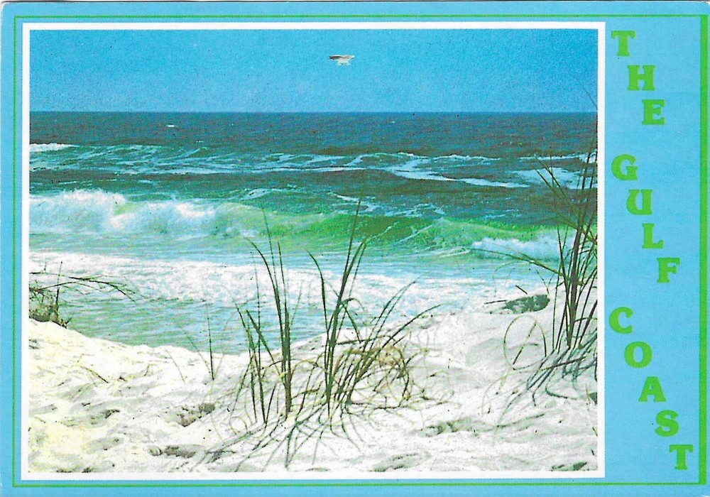 Vintage Florida Chrome Postcard Gulf Coast Rolling Surf Mexico