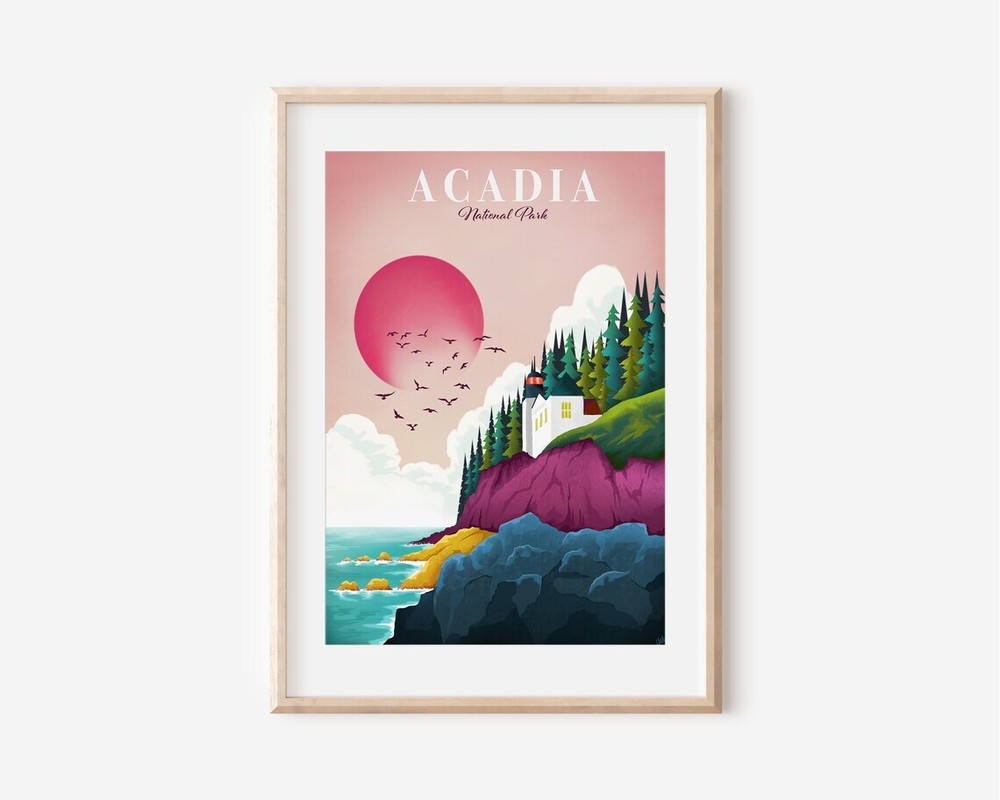 Acadia National Park Poster Premium Quality Choose your Size-image