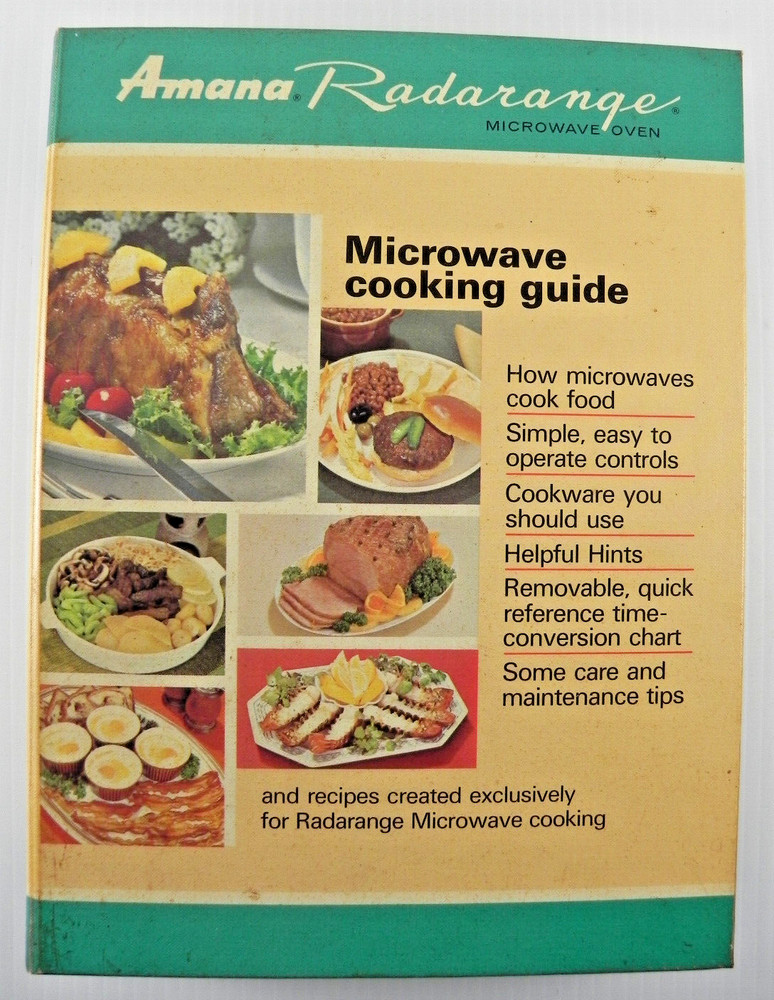 Amana Radarange Microwave Cooking Guide Vintage 1968 Cookbook Ring Bound
