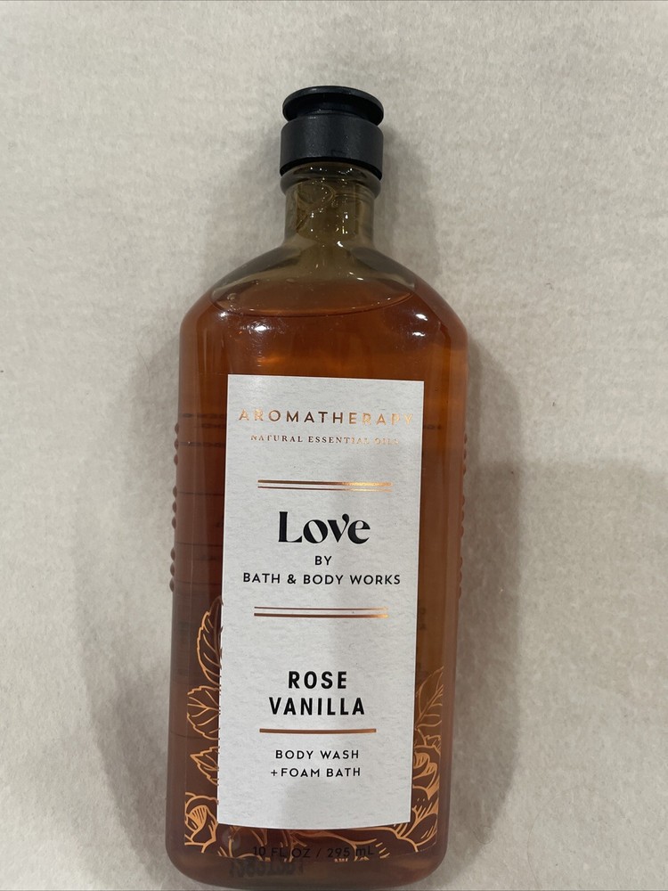 Bath & Body Works Aromatherapy Love Rose Vanilla Body Wash & Foam Bath 10 oz