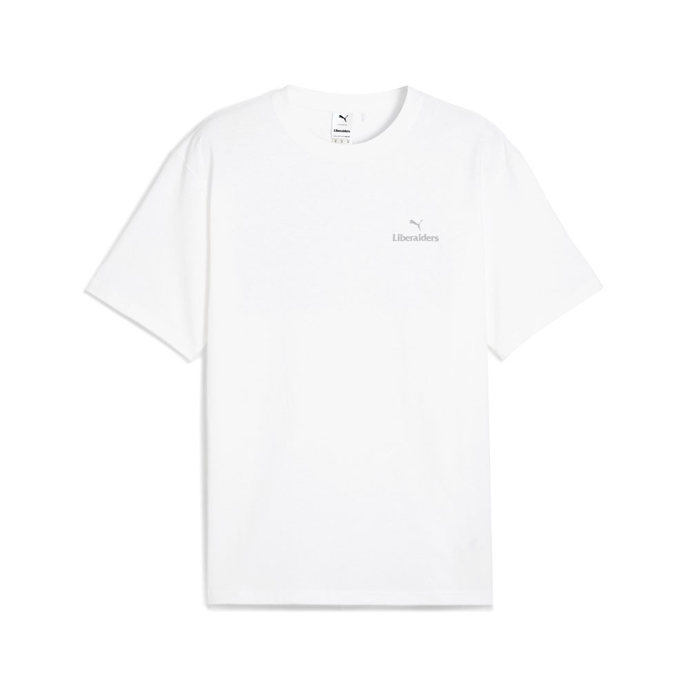 PUMA  X Liberaiders Graphic Crew Neck Short Sleeve T-Shirt Mens White Casual Top