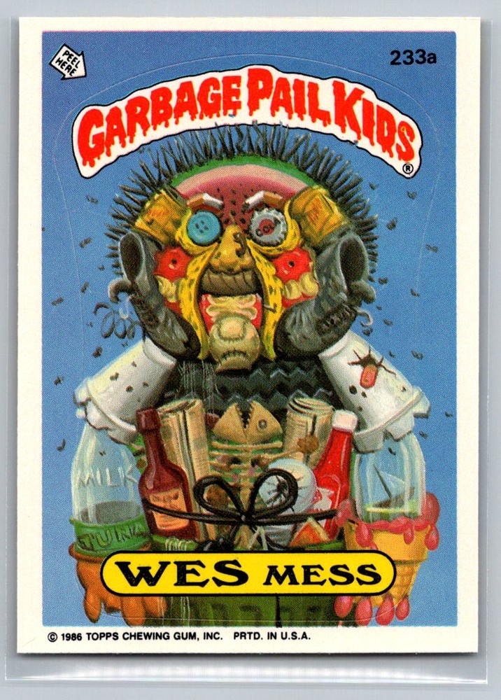 Wes Mess 1986 Topps Garbage Pail Kids Series 6 #233a