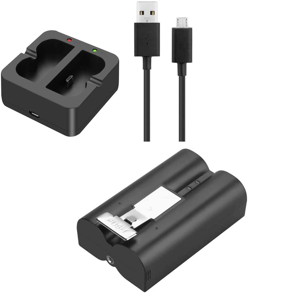 Charging Station and 1 Packs Rechargeable 3.65V Lithium-Ion Battery Battery T...
