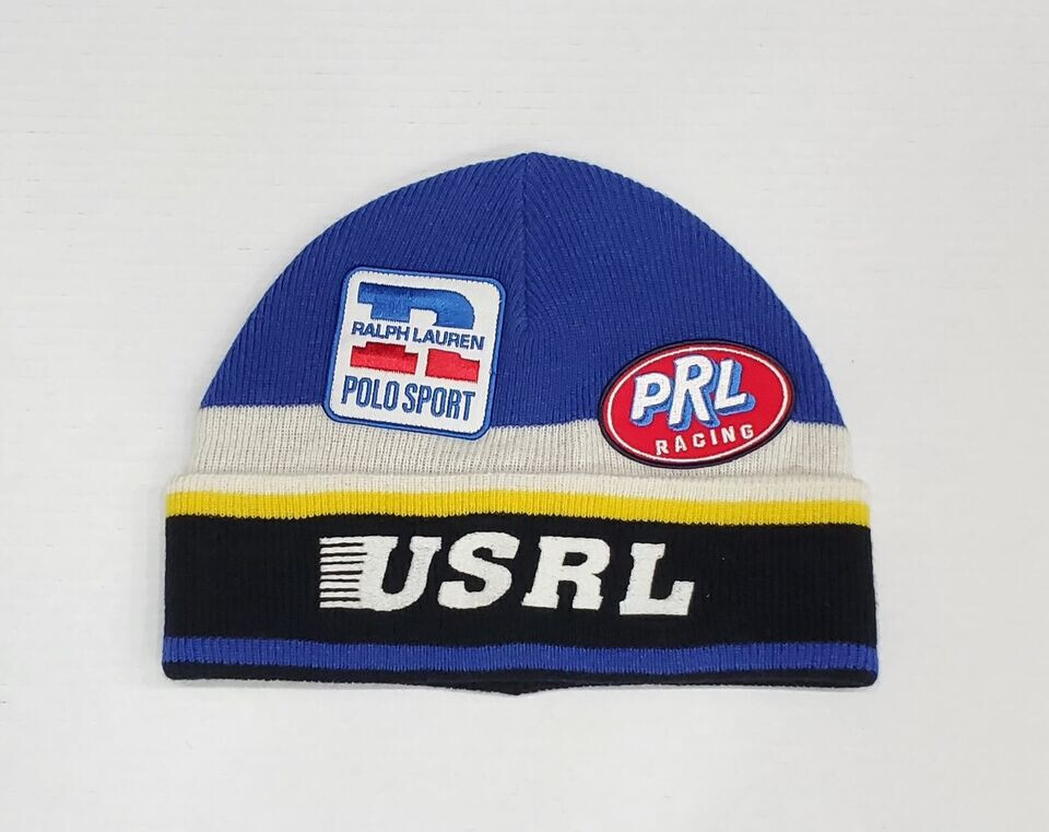 NWT Polo Ralph Lauren Racing PRL1 67 Beanie USRL Sport Stadium Patch