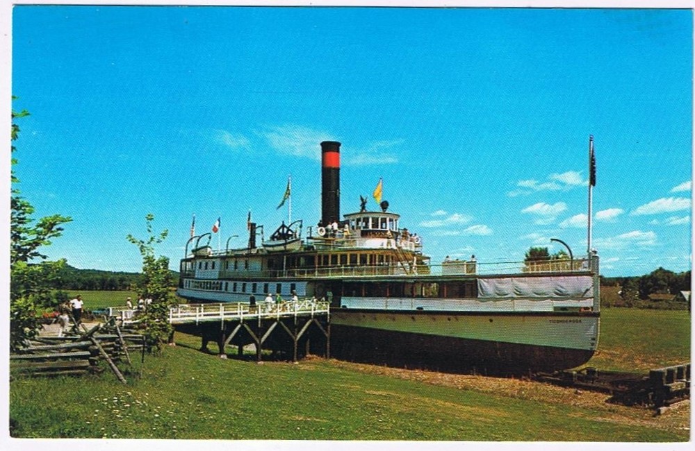 Postcard SS Ticonderoga Shelburne Museum Vermont