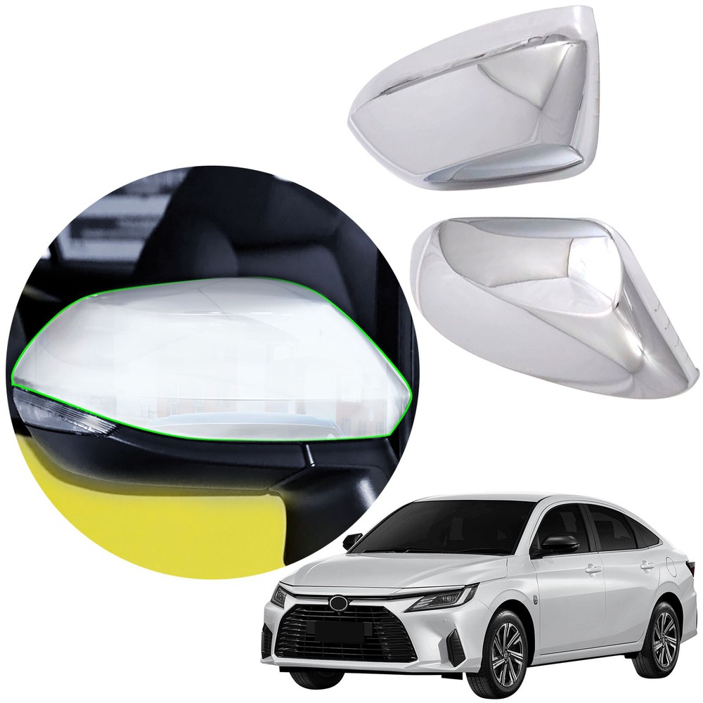 ABS Chrome Rear View Mirror Cover for Toyota Yaris Ativ 2023+-image