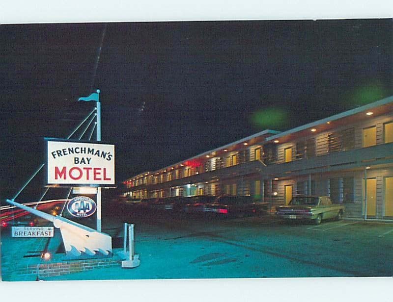 Unused Pre-1980 MOTEL SCENE Bar Harbor Maine ME HJ9105