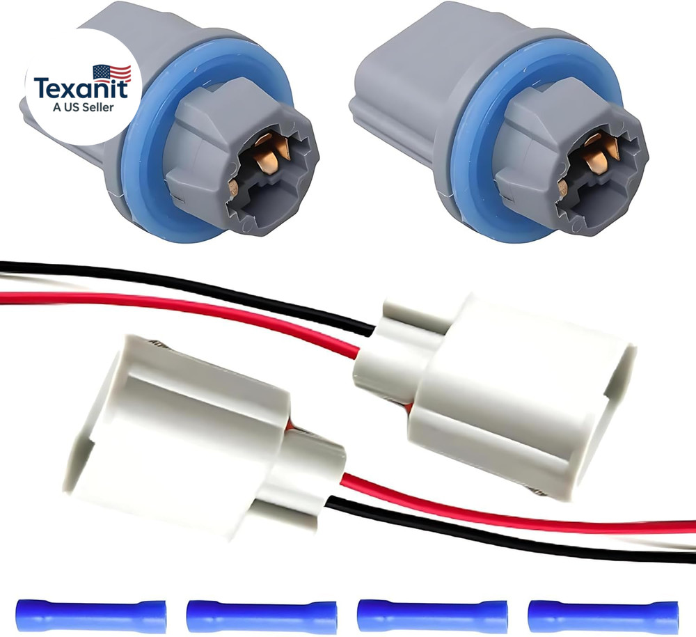 Rear License Plate Light Socket W/2 Way Female Wiring for Ford 2004-2021 Focus F