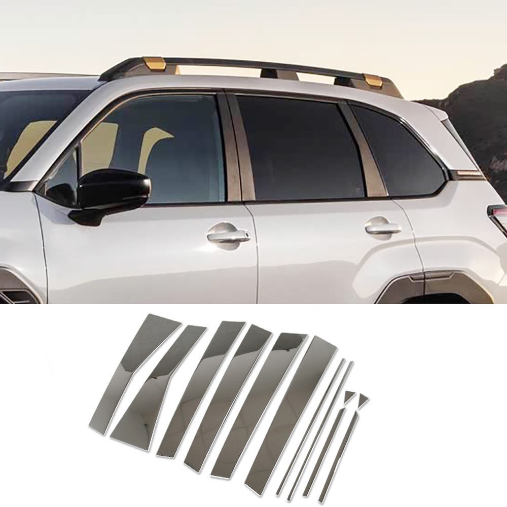 Fit for Subaru Forester 2025 Window Pillar Molding Cover Trim Silver