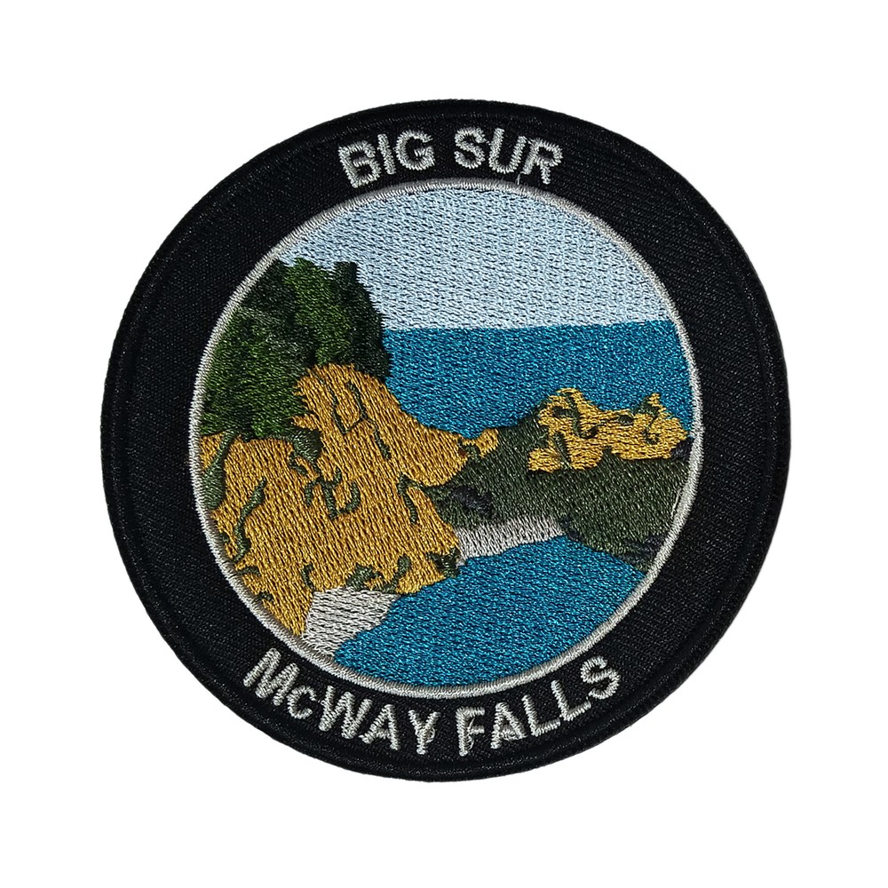 Big Sur McWay Falls Patch Embroidered Iron-on Applique Travel Souvenir