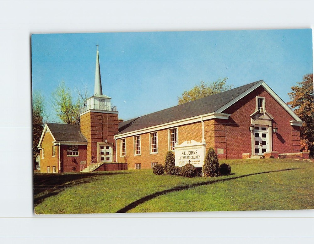 Postcard St. John's Evangelical Lutheran Church Pennsylvania USA