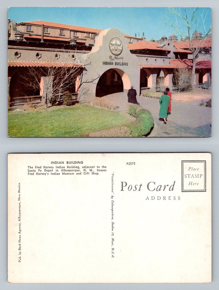 Albuquerque, NM-New Mexico, Fred Harvey Indian Building Depot Vintage Postcard