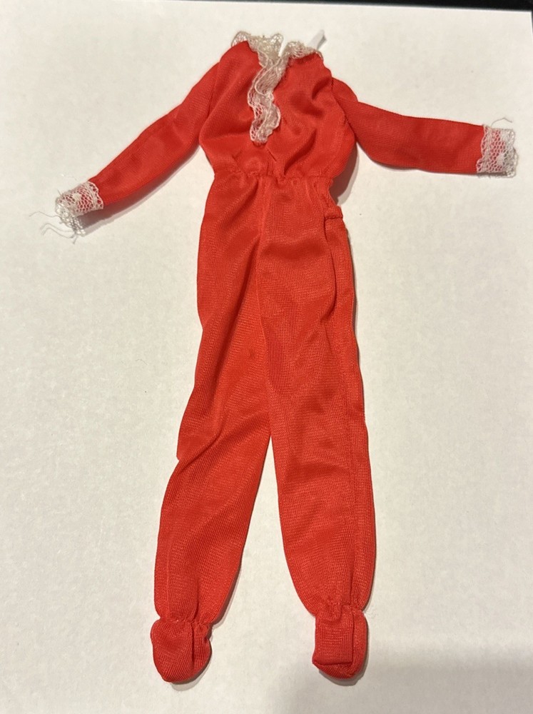 #7203 1975 Mattel Barbie BEST BUY Fashions RED PAJAMAS TRICOT  DOLL CLOTHES L2