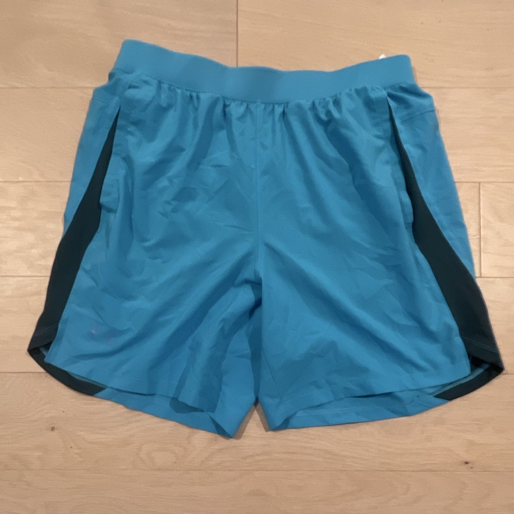 Under Armour HeatGear Men's Fitted Athletic Shorts L Blue/Black Drawstring
