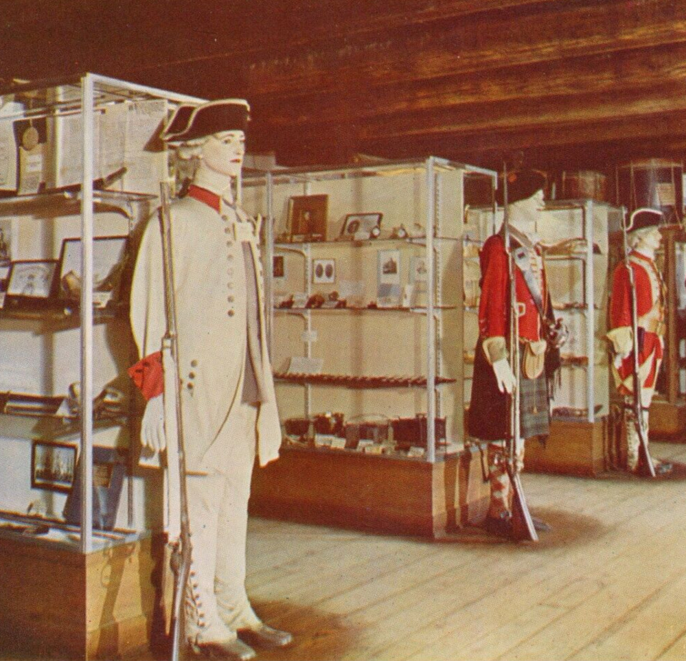 Fort Ticonderoga Museum, Uniforms & Artifacts, Interior, NY 1960s VTG Postcard