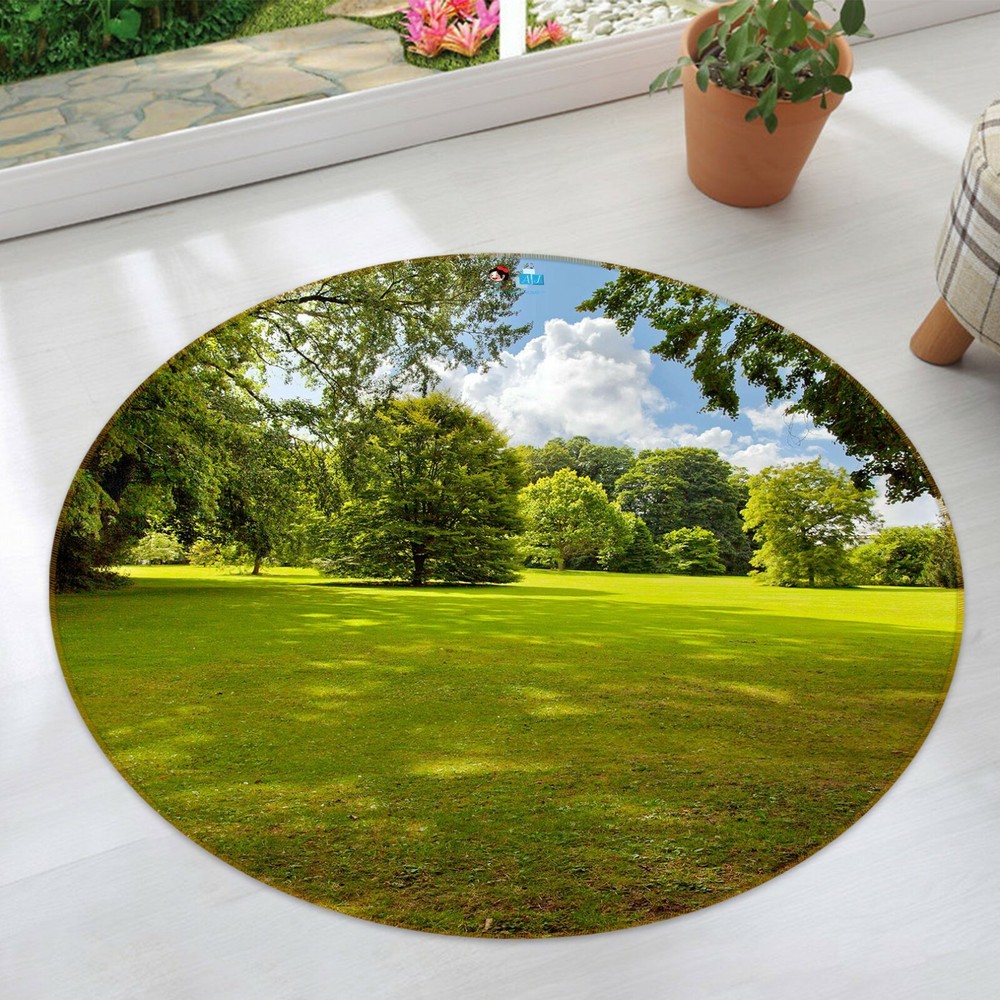 3D Grassland Woods NAO3681 Game Rug Mat Elegant Photo Carpet Mat Fay