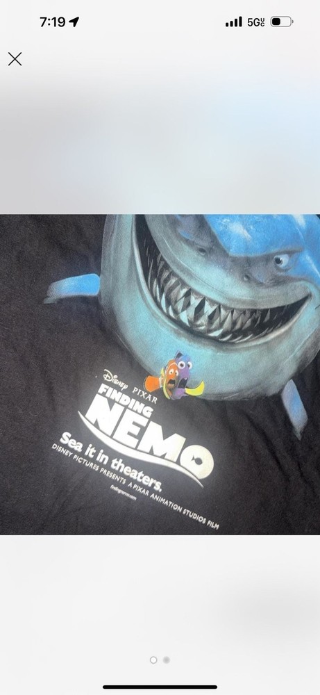 Vintage 2003 Disney Pixar Finding Nemo Bruce Shark Movie Promo T-Shirt