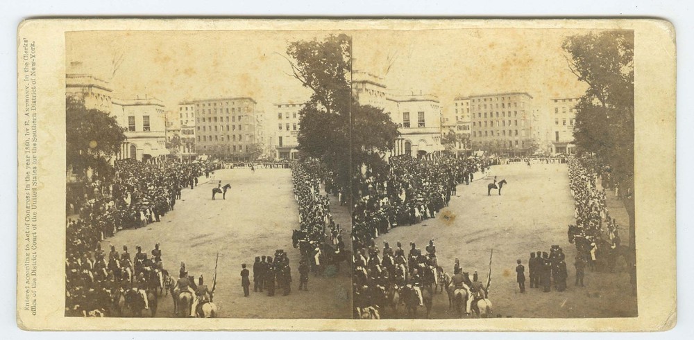 D1805~ NEW YORK Japanese Embassy City Hall 1860 Stereoview – Anthony
