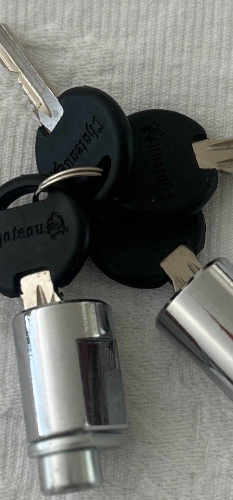 Chateau Long Mill Cylinder Lock Set. File Cabinet Lock Set - 2 Keys Per Set