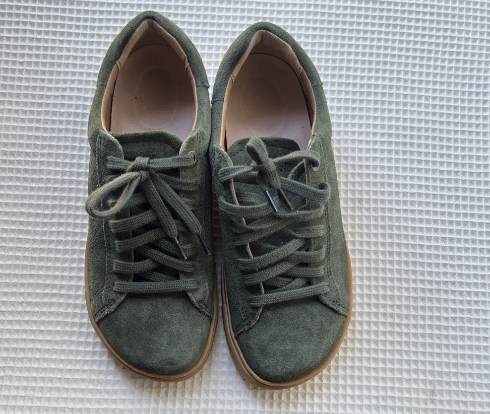 Birkenstock Bend Comfort Arch Support Green Suede Sneakers Women's Size 36