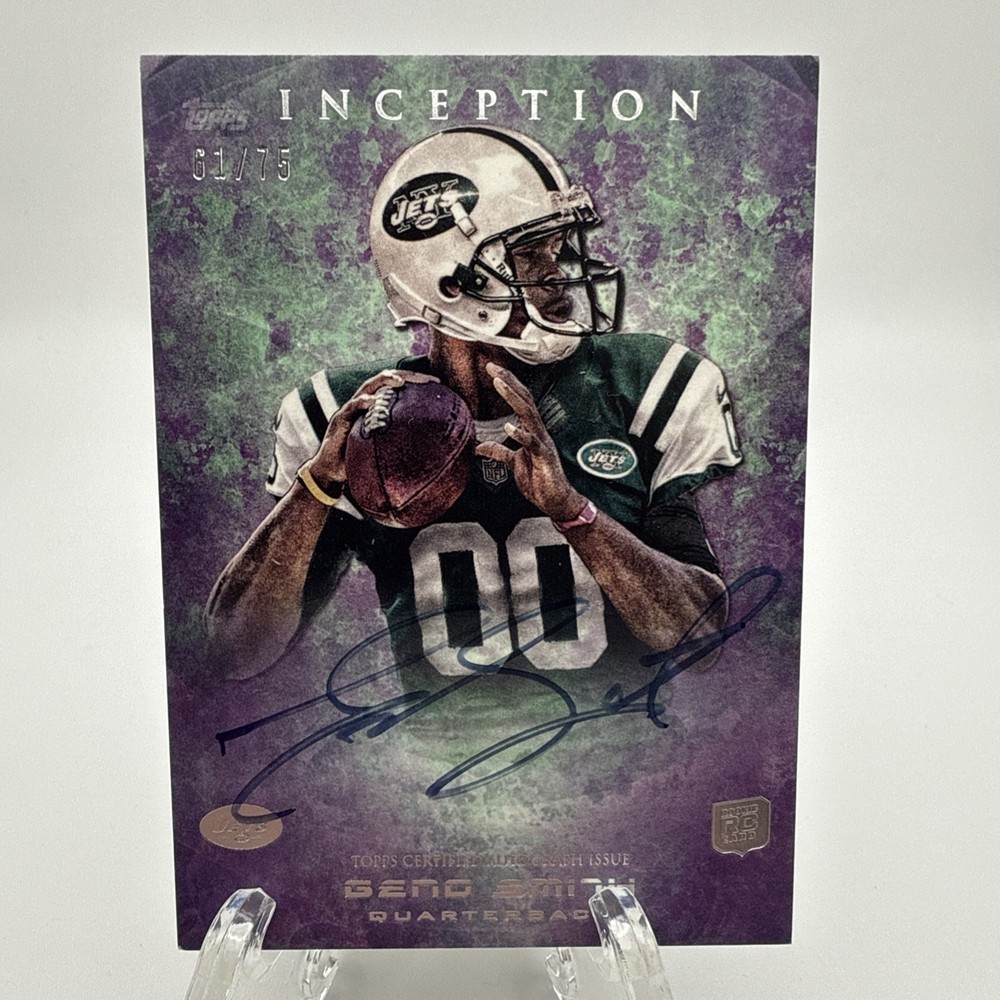 2013 Topps Inception Elements Geno Smith Autograph /75 Rookie Card