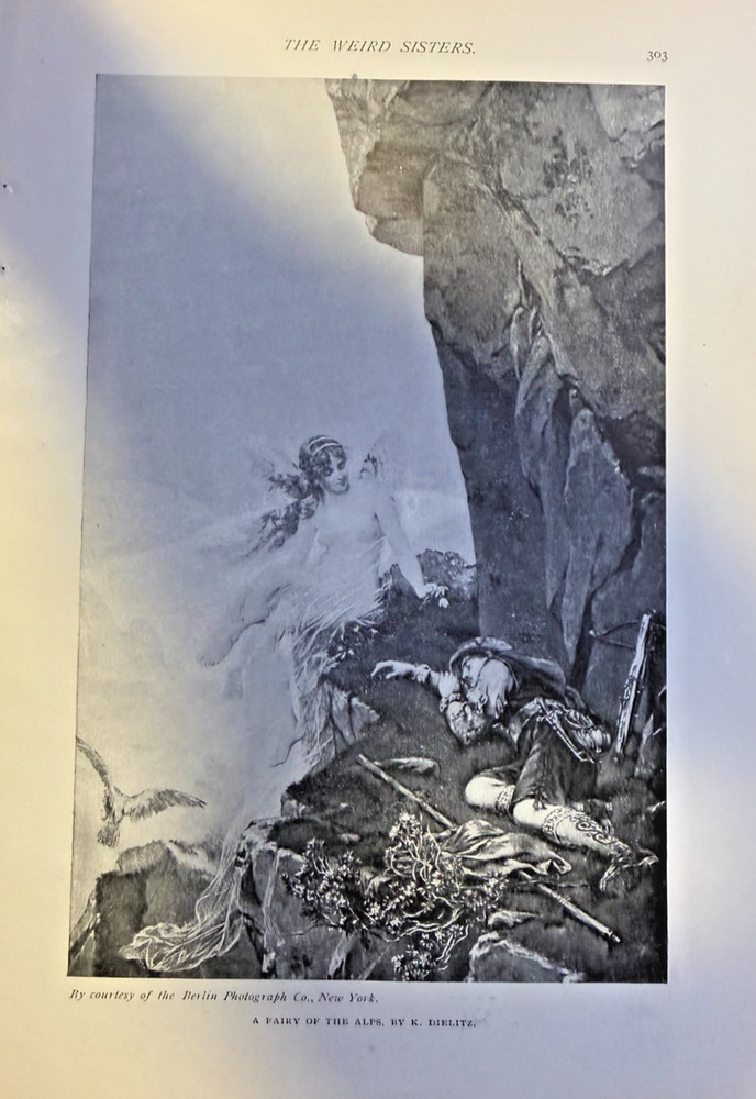 1896 Vintage Magazine Illustration A Fairy Of The Alps by K. Dielitz