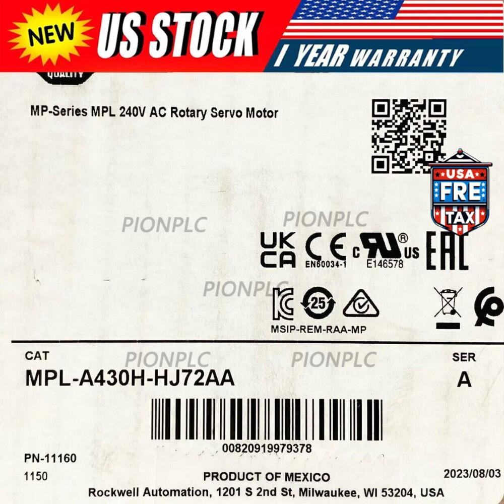 Allen Bradley MPL-A430H-HJ72AA Kinetix AC Servo Motor  US Free Tax