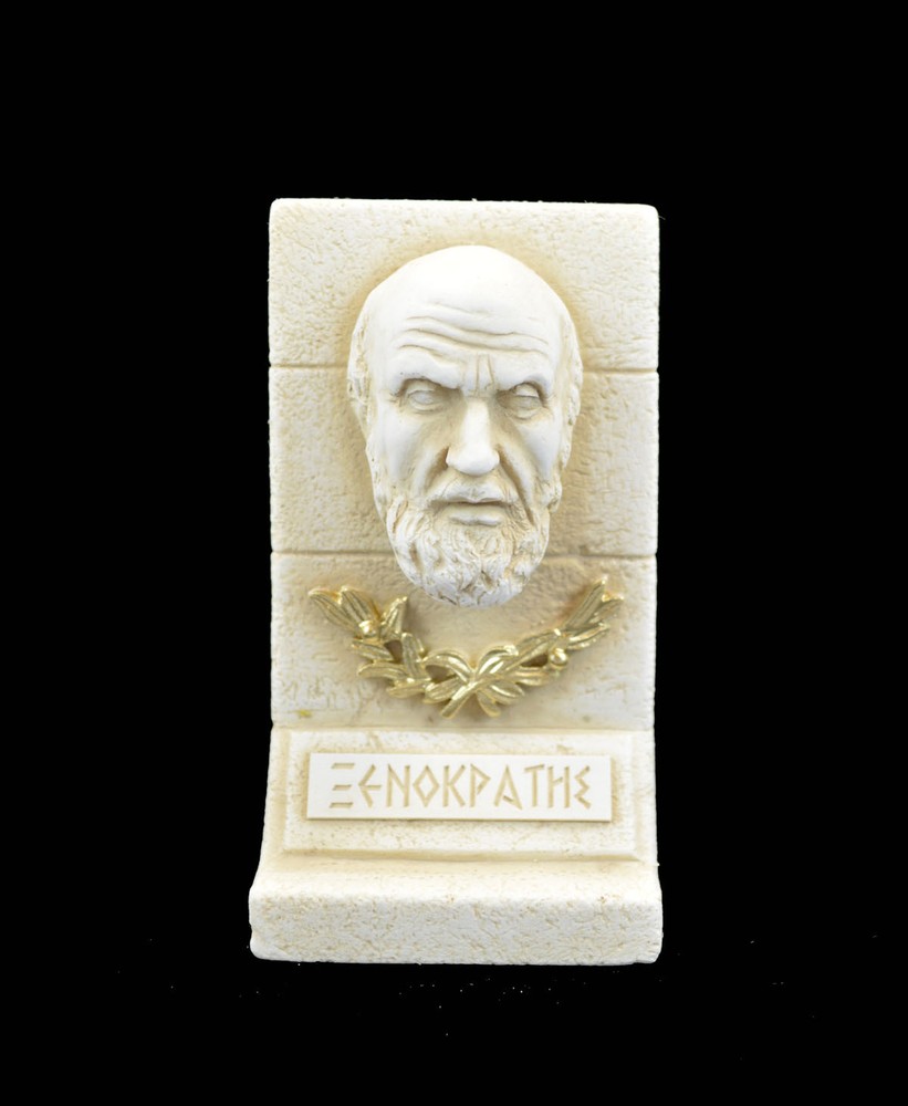Xenocrates Alabaster sculpture patina aged artifact ancient Greek philosopher