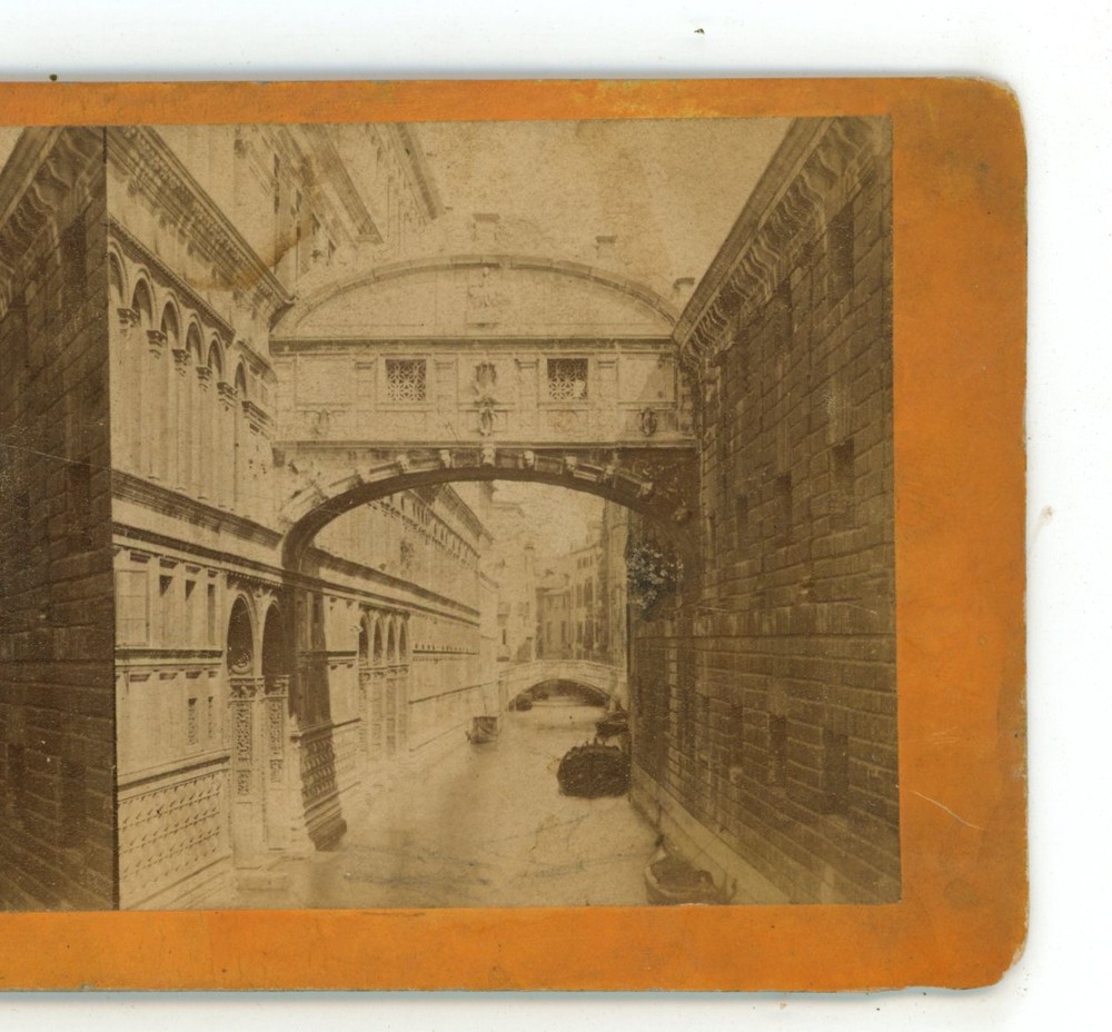 Bridge of Sighs Venice Italy Stereoview